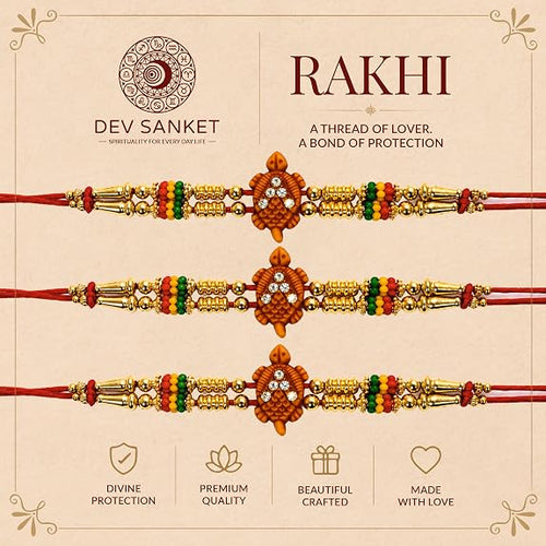 Turtle Design Rakhi Set