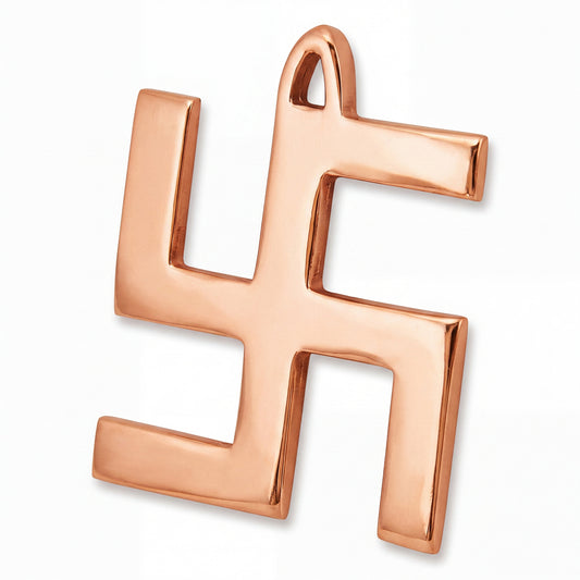 Copper Swastik Decorative Symbol for Main Door, Entrance, Pooja Room, Wall and Festive Gifting
