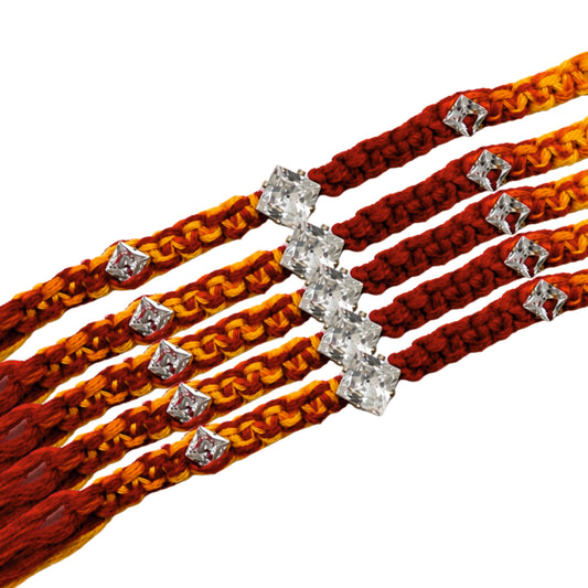 Crystal Dori Rakhi Set