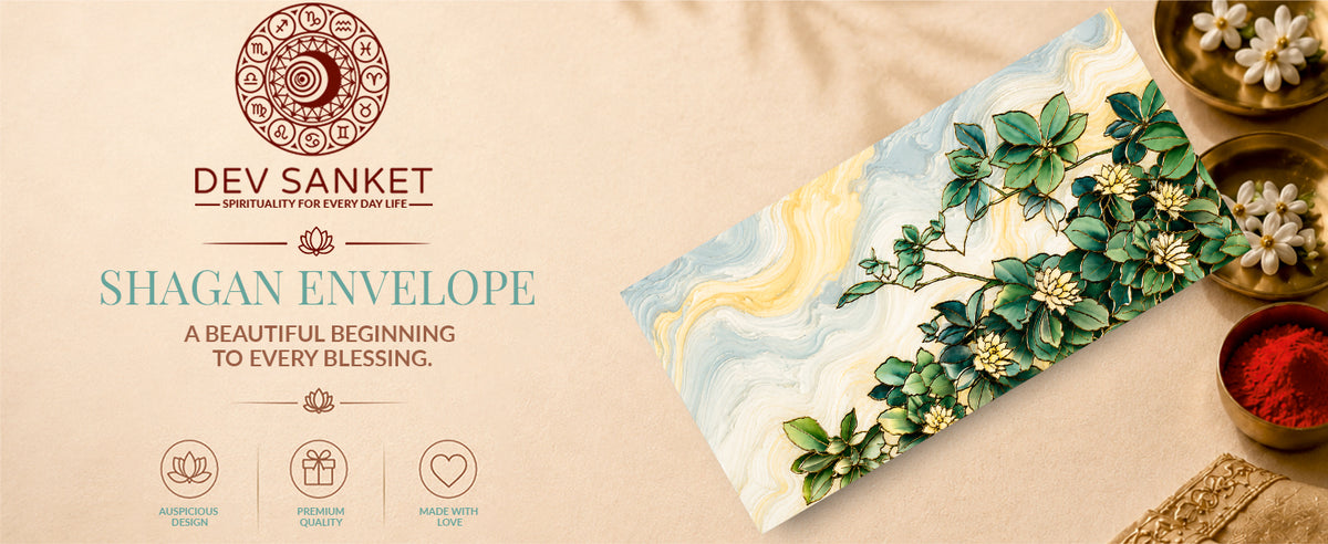 Blue Botanical Garden Printed Shagun Envelopes