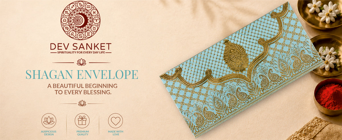 Mint Green & Gold Lotus Shagun Envelopes