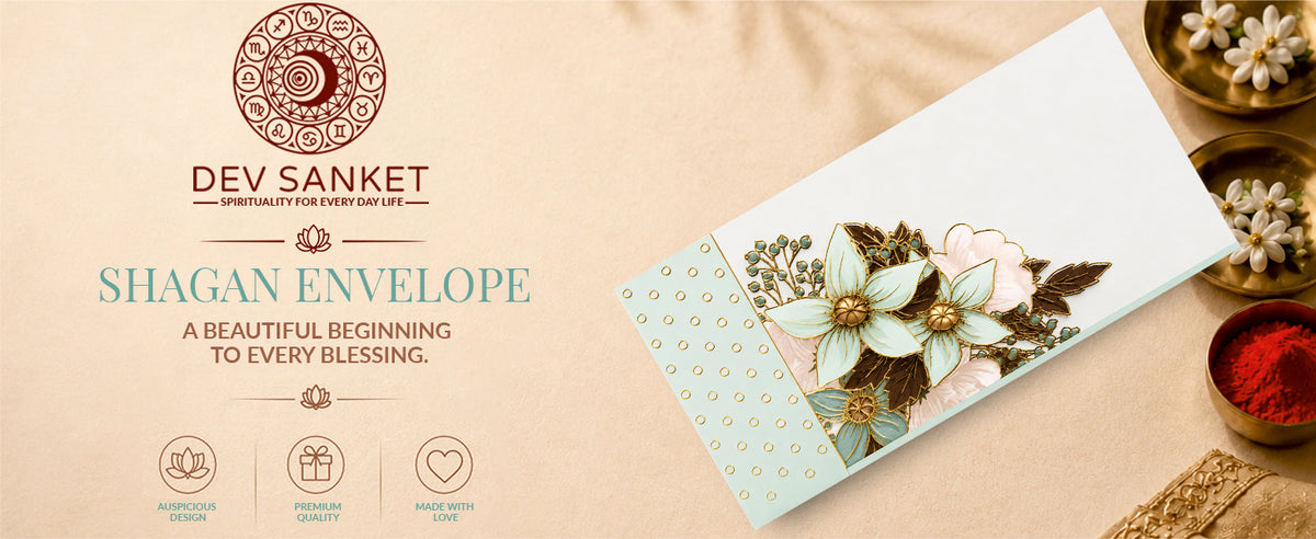 Mint Floral Bouquet Printed Shagun Envelopes