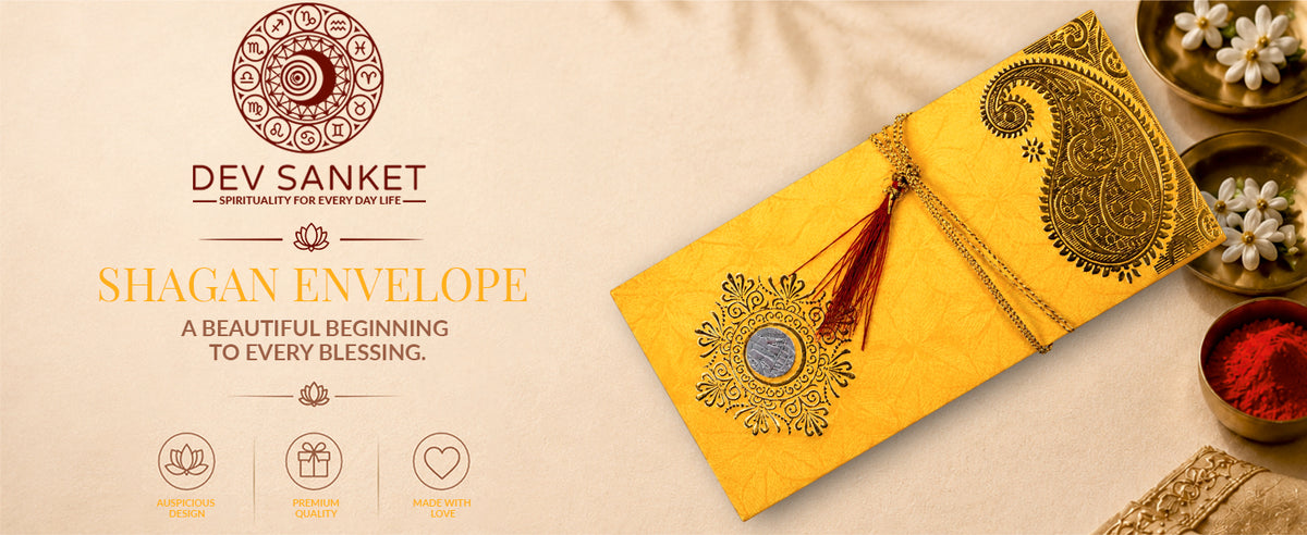 Mustard Yellow & Gold Fold-Open Shagun Envelopes