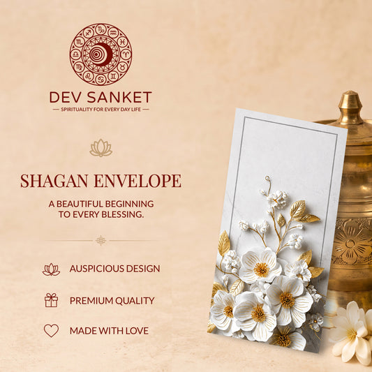 White Floral Embellished Shagun Envelopes