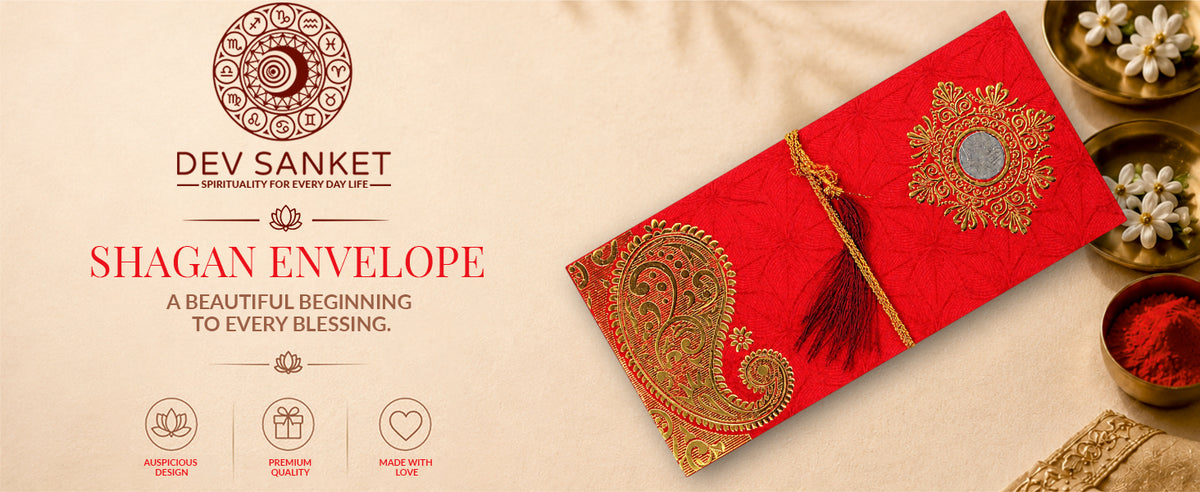 Festive Red & Gold Fold-Open Shagun Envelopes