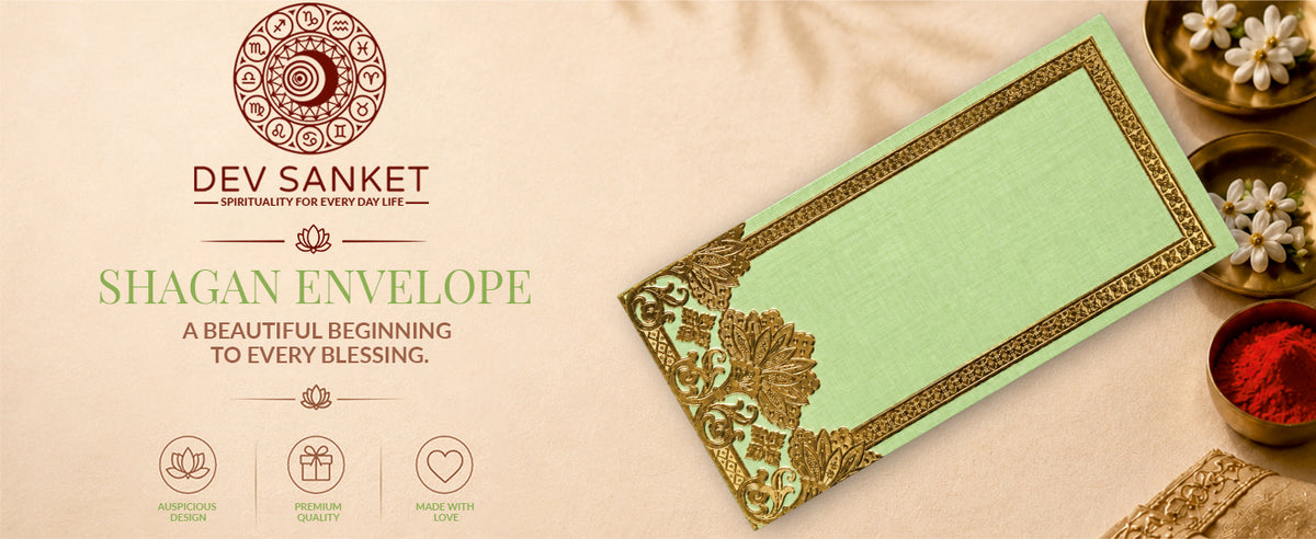 Sage Green & Gold Shagun Envelopes