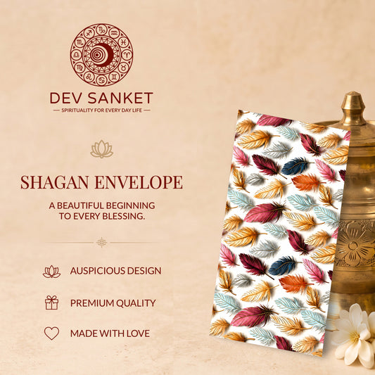 Multicolour Feather Shagun Envelopes