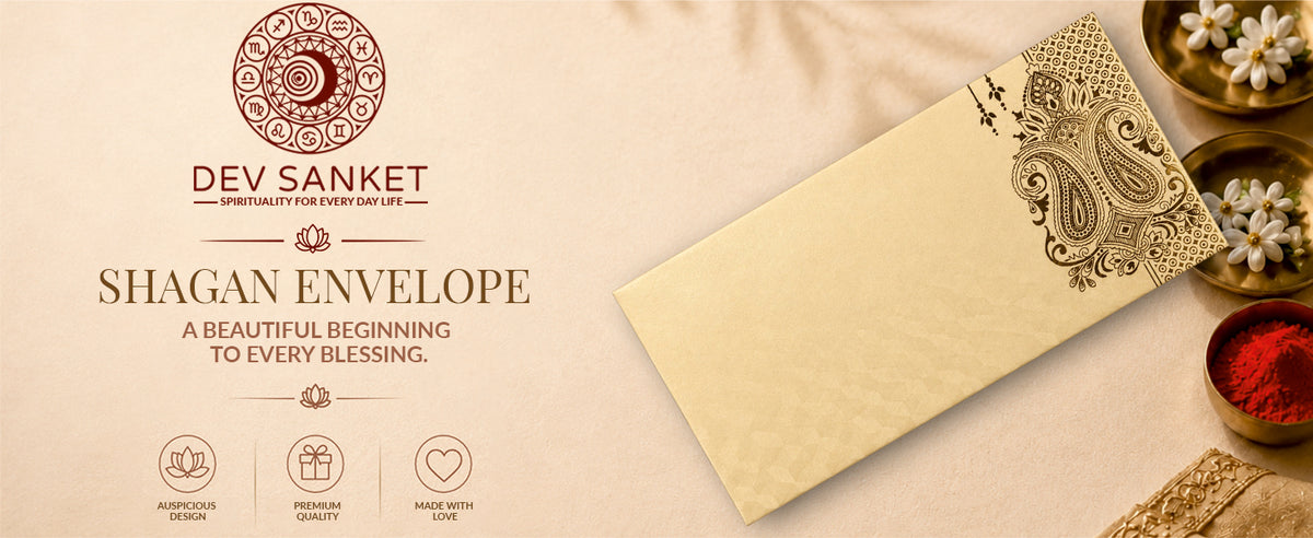 Ivory Gold Floral Shagun Envelopes