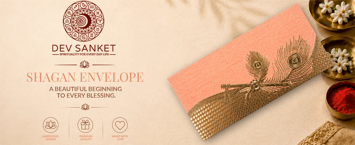 Blush Peach Patterned Shagun Envelopes