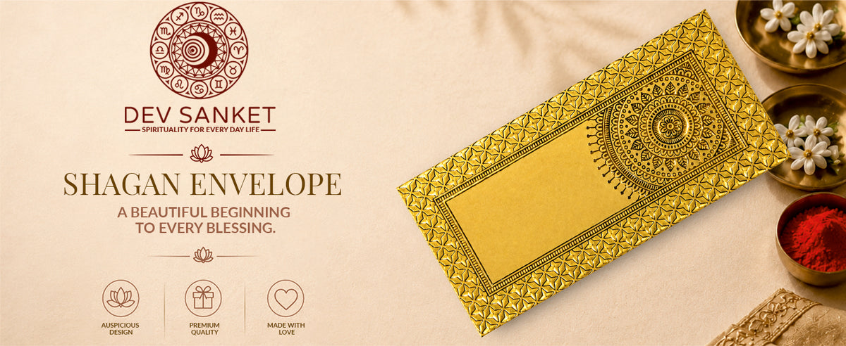Golden Yellow Mandala Border Shagun Envelopes
