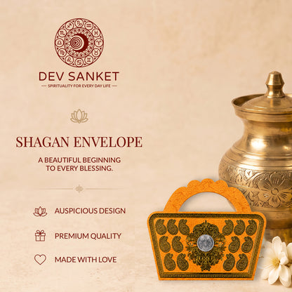 Designer Orange Purse Style Shagun Envelopes