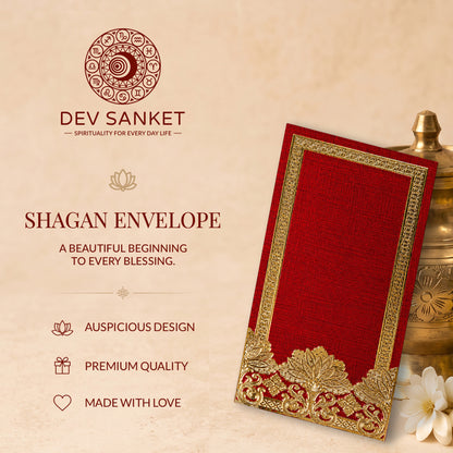 Deep Red & Gold Shagun Envelopes