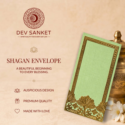 Sage Green & Gold Shagun Envelopes
