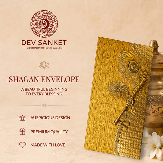 Mustard Gold Patterned Shagun Envelopes