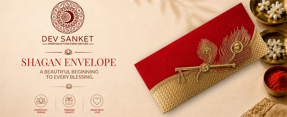Red Gold Patterned Shagun Envelopes