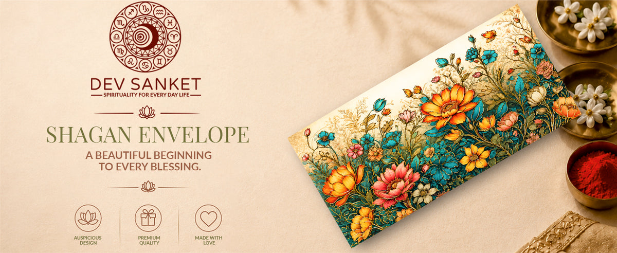 Teal Floral Garden Printed Shagun Envelopes