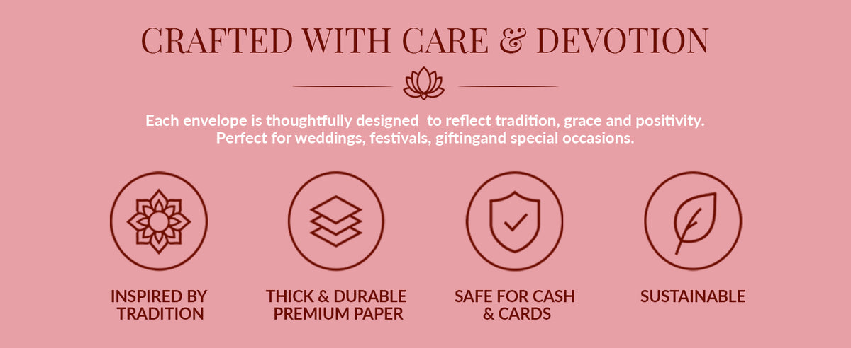Blush Pink Shagun Money Envelopes