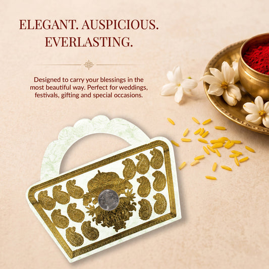 Designer White Purse Style Shagun Envelopes