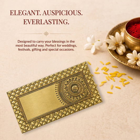 Antique Gold Mandala Shagun Envelopes