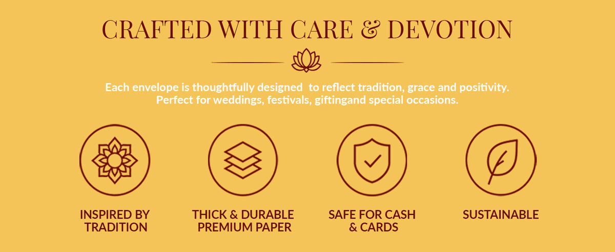 Mustard Gold Shagun Envelopes