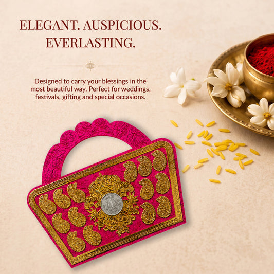 Designer Pink Purse Style Shagun Envelopes