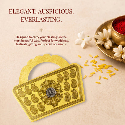 Designer Yellow Purse Style Shagun Envelopes