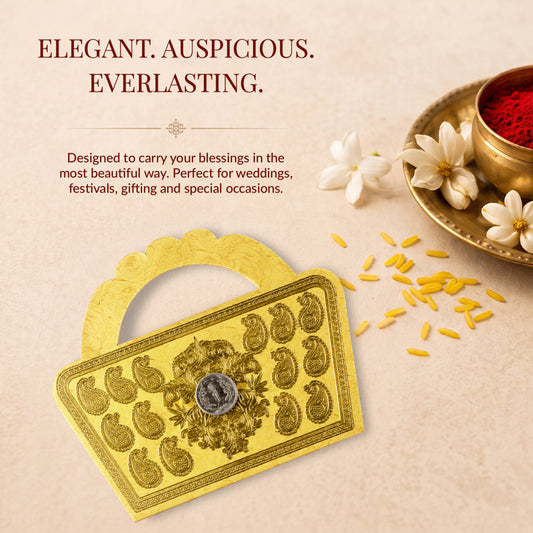 Designer Yellow Purse Style Shagun Envelopes