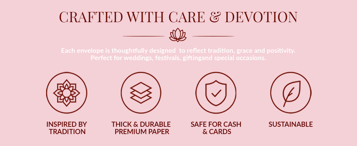Blush Pink Mandala Shagun Envelopes