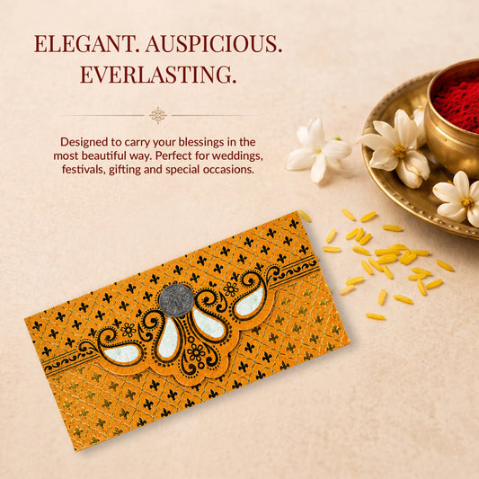 Golden Ornamental Shagun Envelopes