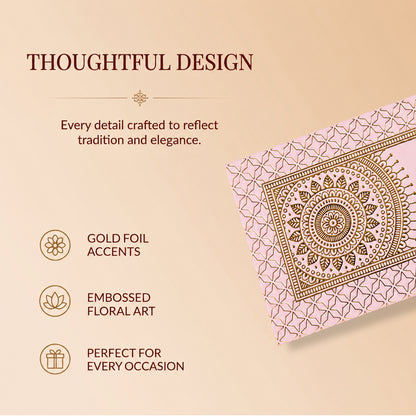 Blush Pink Mandala Shagun Envelopes
