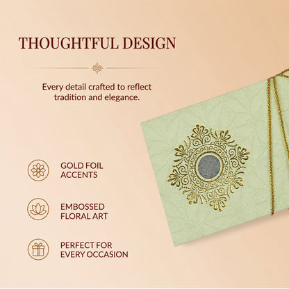 Sage Green & Gold Fold-Open Shagun Envelopes