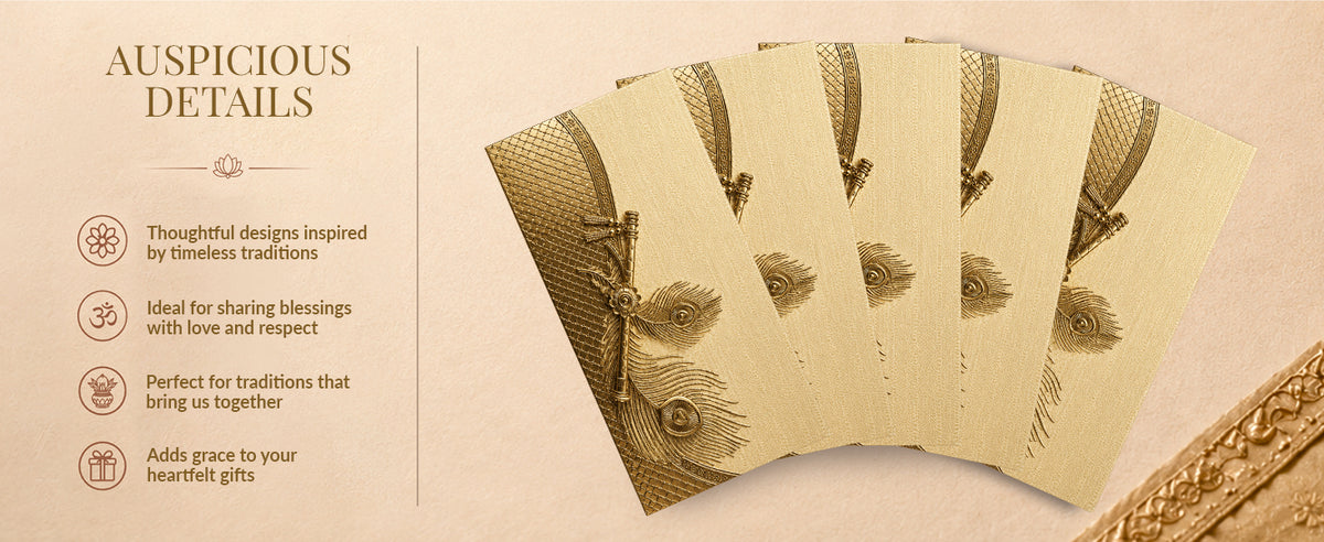 Silver Grey Patterned Shagun Envelopes