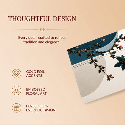 Midnight Floral Landscape Printed Shagun Envelopes