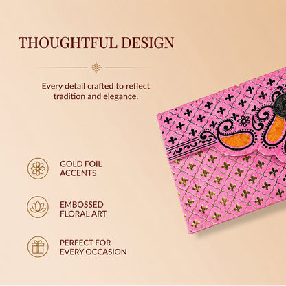 Blush Pink Gold Shagun Envelopes