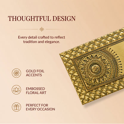 Antique Gold Mandala Shagun Envelopes
