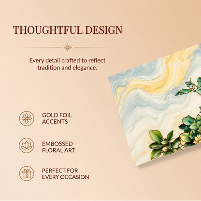 Blue Botanical Garden Printed Shagun Envelopes