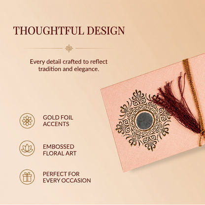 Blush Peach & Gold Fold-Open Shagun Envelopes