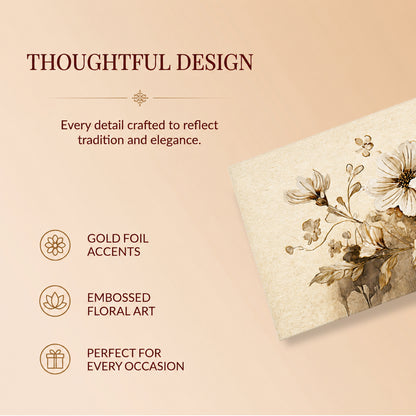 Ivory White Floral Shagun Envelopes