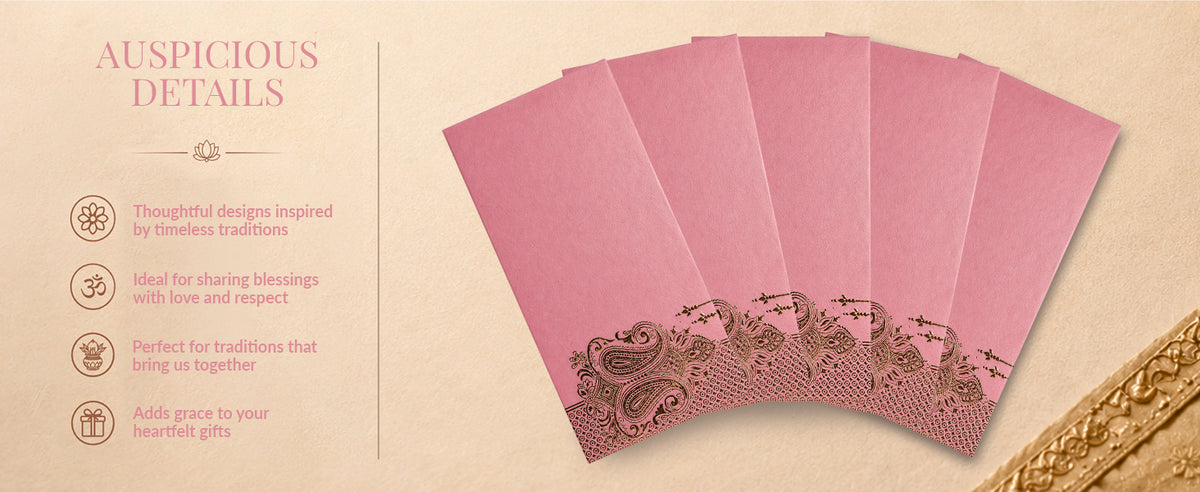 Blush Pink Shagun Money Envelopes