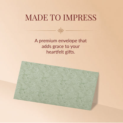 Sage Green Gold Ornamental Shagun Envelopes