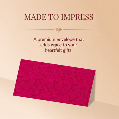 Fuchsia Pink Gold Ornamental Shagun Envelopes