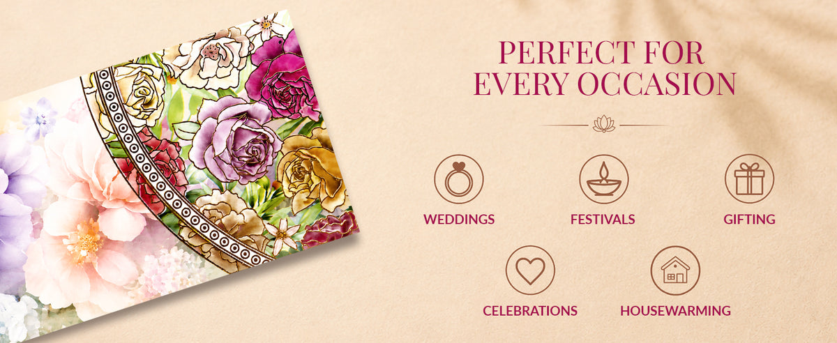 Pastel Paisley Floral Printed Shagun Envelopes
