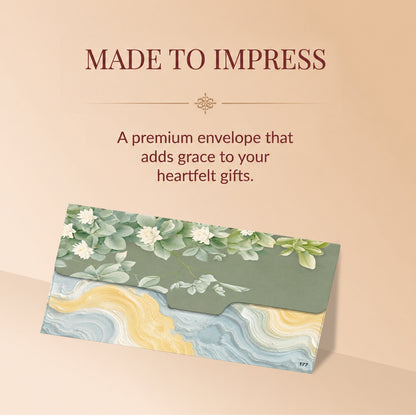 Blue Botanical Garden Printed Shagun Envelopes