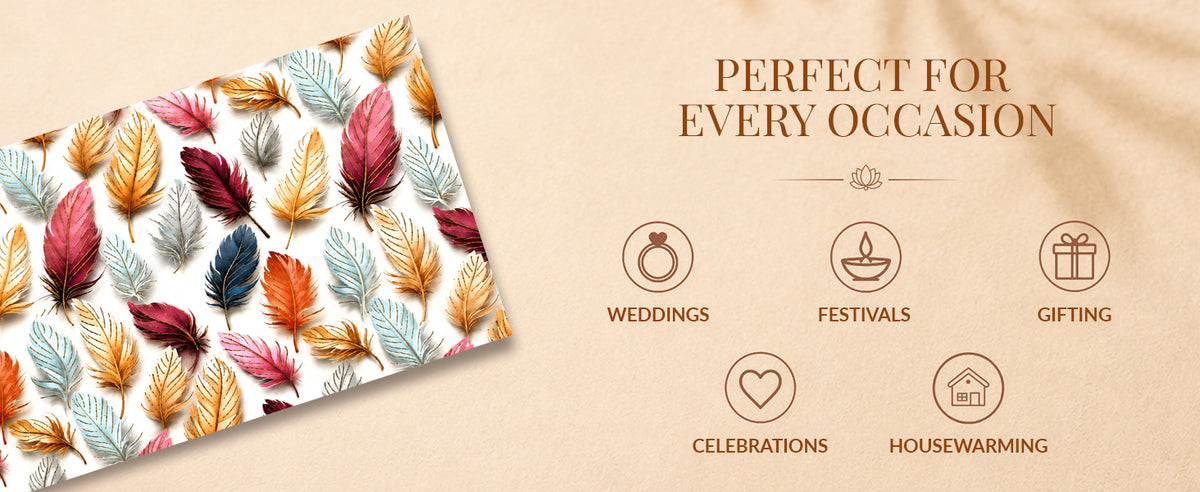 Multicolour Feather Shagun Envelopes