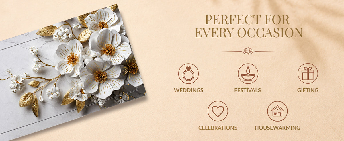 White Floral Embellished Shagun Envelopes