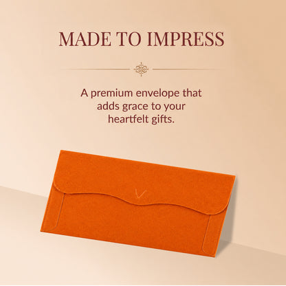 Bright Orange Gold Floral Shagun Envelopes