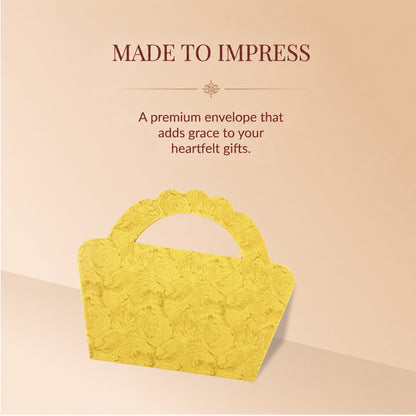 Designer Yellow Purse Style Shagun Envelopes