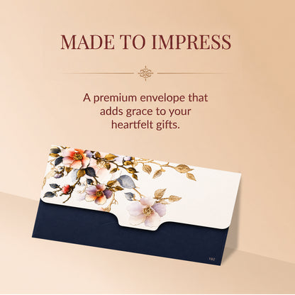Blue Floral Bird Printed Shagun Envelopes