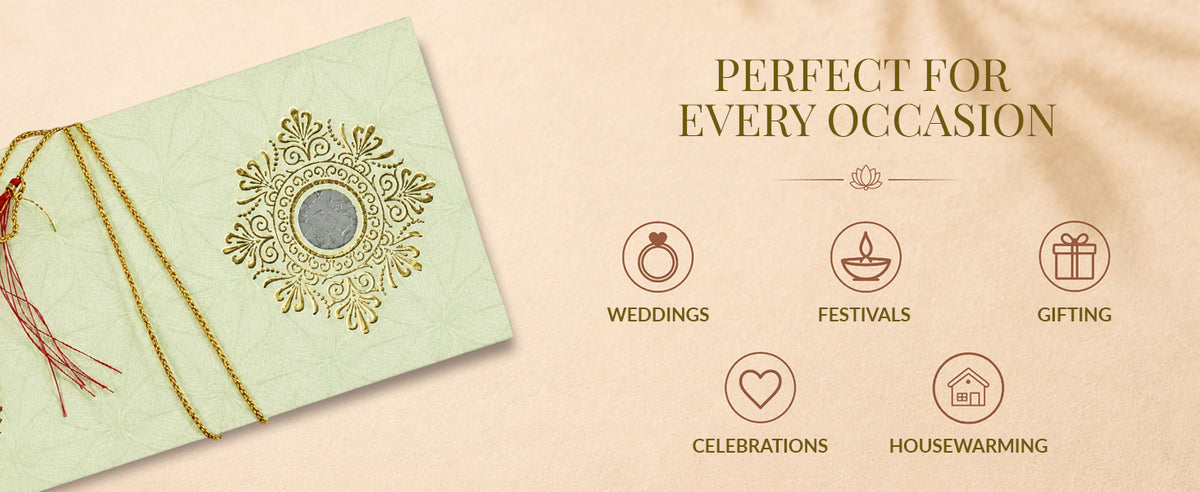 Sage Green & Gold Fold-Open Shagun Envelopes