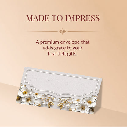 White Floral Embellished Shagun Envelopes